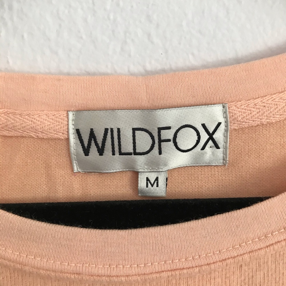 Wildfox M baggy beach jumper peach bow pattern - Picture 4 of 6